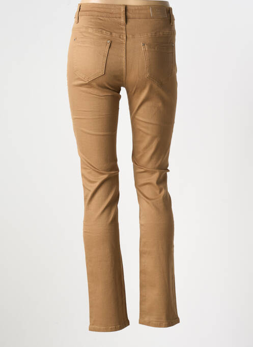 Jeans coupe slim marron clair VOGGO pour femme