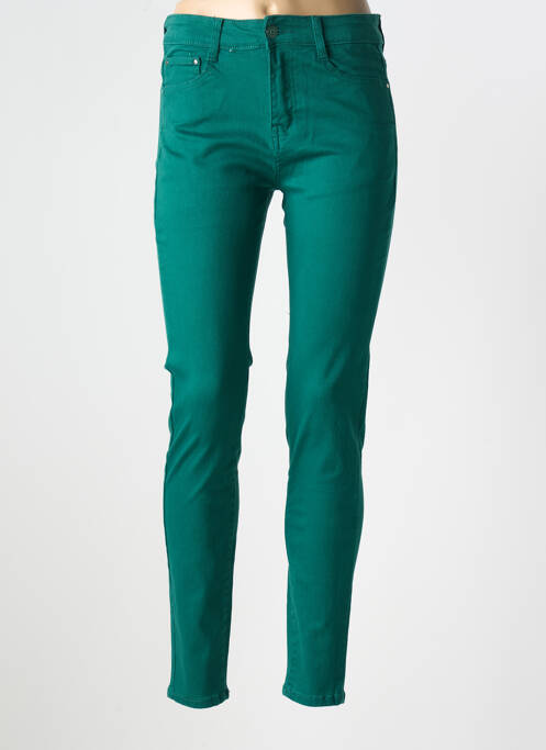 Jeans coupe slim vert VOGGO pour femme