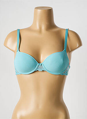Soutien-gorge effet matière satinée haut soutien-gorge moulé bleu PASSIONATA femme