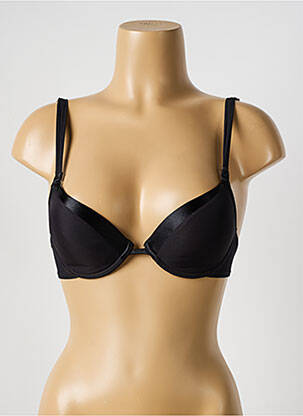 Soutien-gorge effet matière satinée haut soutien-gorge push-up noir IMPLICITE femme