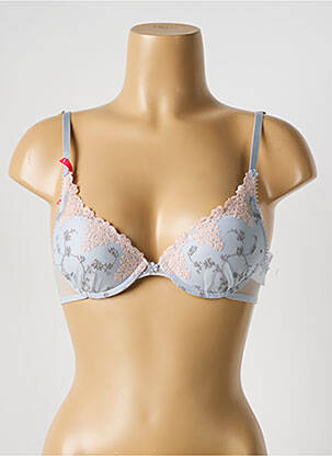 Soutien-gorge effet matière satinée haut soutien-gorge push-up bleu PASSIONATA femme