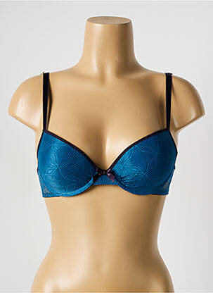 Soutien-gorge effet matière satinée haut soutien-gorge push-up bleu PASSIONATA femme