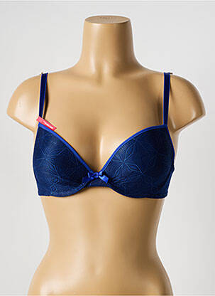 Soutien-gorge effet matière satinée haut soutien-gorge push-up bleu PASSIONATA femme