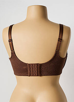 Soutien-gorge effet matière satinée haut soutien-gorge emboitant marron CHANTELLE femme