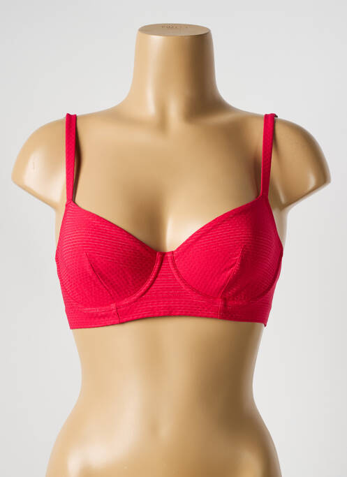 Haut de maillot de bain stretch haut soutien-gorge balconnet rouge SIMONE PERELE femme