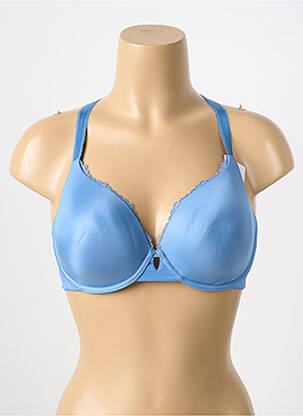 Soutien-gorge effet matière satinée haut soutien-gorge emboitant bleu SIMONE PERELE femme
