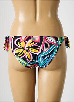 Bas de maillot de bain imprimé fleurs bikini noir CHERRY BEACH femme