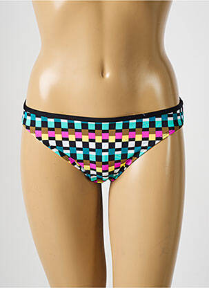 Bas de maillot de bain effet matière satinée culotte noir CHERRY BERRY femme