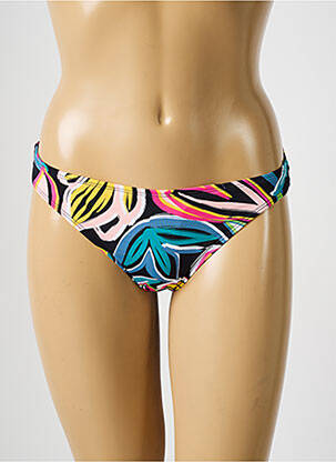 Bas de maillot de bain imprimé fleurs bikini noir CHERRY BEACH femme
