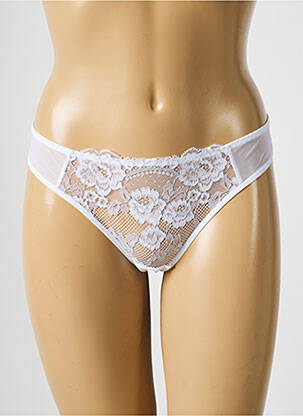 Tanga stretch blanc PASSIONATA femme