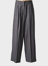 Pantalon large tissage popeline taille normale gris LPB femme