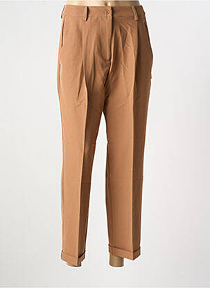 Pantalon 7/8 stretch taille normale marron LPB femme
