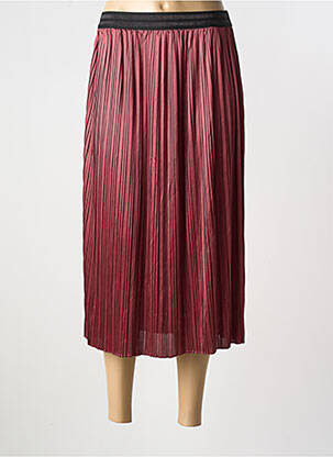 Jupe longue coupe droite rouge LPB femme