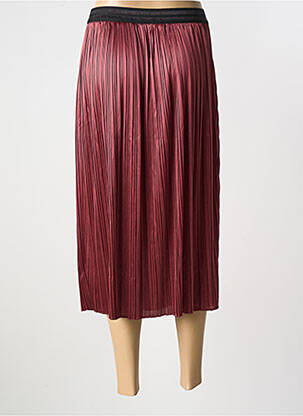 Jupe longue coupe droite rouge LPB femme