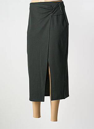 Jupe longue fermeture zippée au dos vert LPB femme