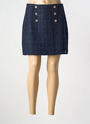 Jupe courte coupe droite bleu LPB femme