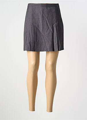 Jupe courte coupe droite gris LPB femme