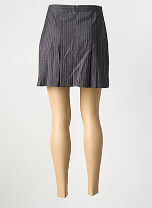 Jupe courte coupe droite gris LPB femme