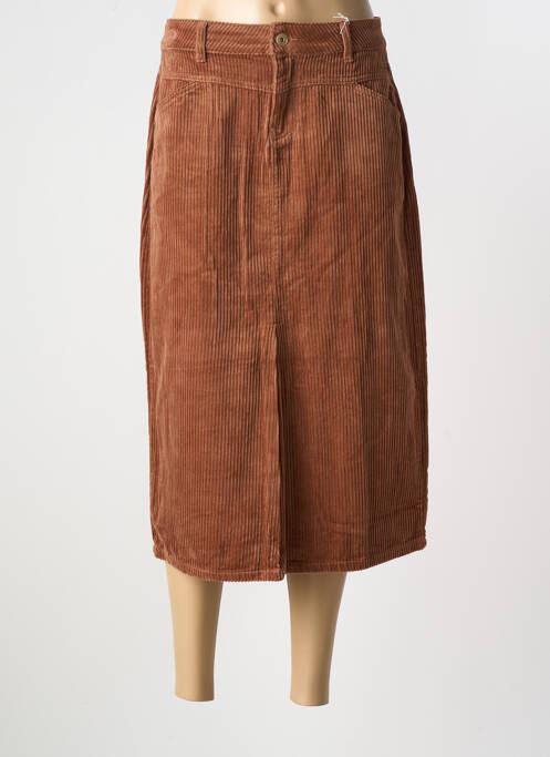 Jupe mi-longue marron fonce LPB pour femme