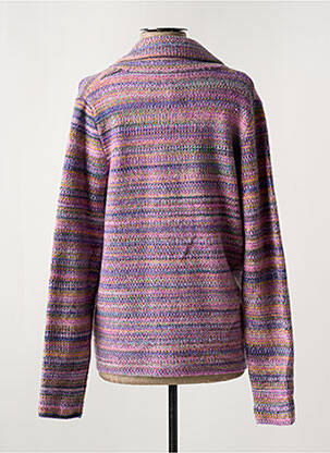 Gilet manches longues fermeture boutonnée sur le devant violet RABE femme