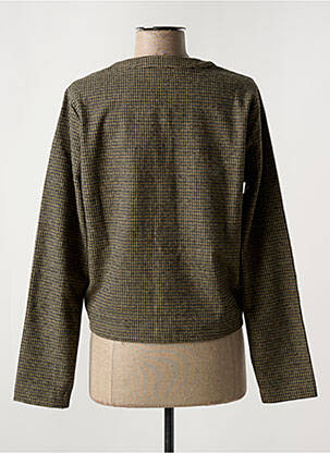 Gilet manches longues coupe cintrée vert LPB femme