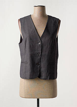 Gilet sans manche fausses poches gris LPB femme