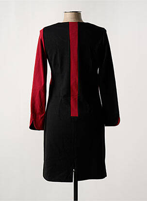 Robe mi-longue manches longues manches longues rouge FRANCE RIVOIRE femme