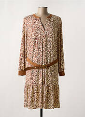 Robe mi-longue marron K-DESIGN pour femme seconde vue
