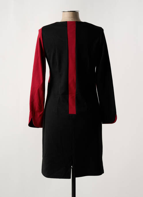 Robe mi-longue manches longues manches longues rouge FRANCE RIVOIRE femme