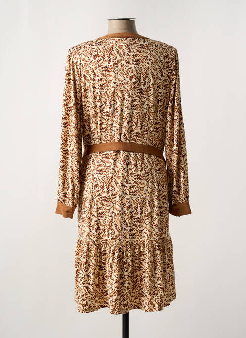 Robe mi-longue marron K-DESIGN pour femme