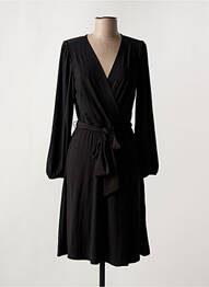 Robe mi-longue manches longues manches longues noir K-DESIGN femme