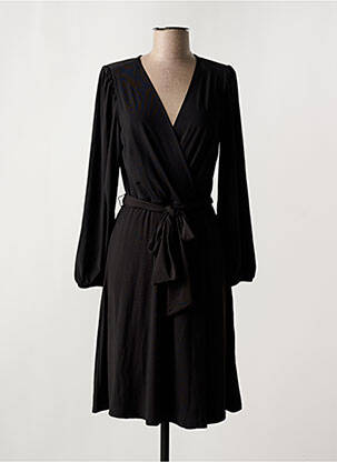 Robe mi-longue manches longues manches longues noir K-DESIGN femme