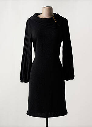 Robe courte manches longues manches longues noir LONKEL femme