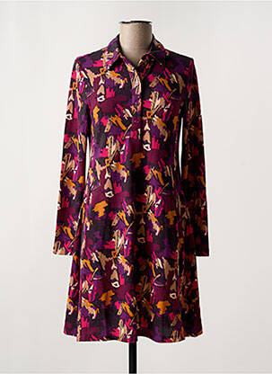 Robe courte manches longues manches longues violet SURKANA femme