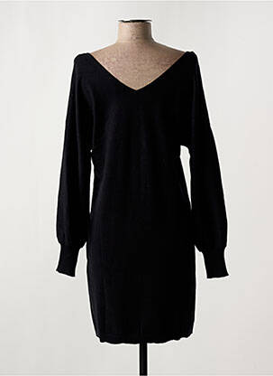 Robe pull col v manches longues noir LES P'TITES BOMBES femme