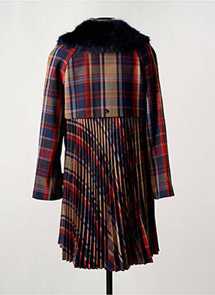 Manteau long coupe cintrée sans capuche rouge LION OF PORCHES femme