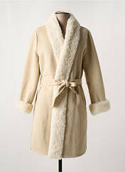 Manteau long beige K-DESIGN pour femme seconde vue