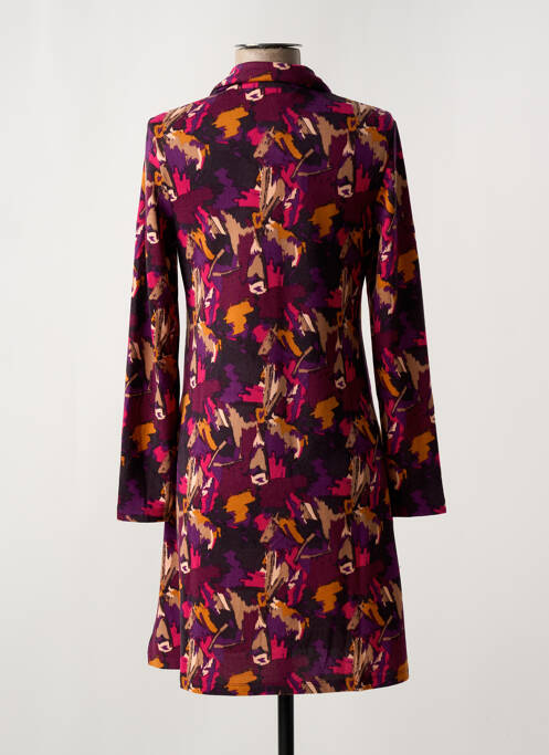 Robe courte manches longues manches longues violet SURKANA femme