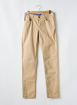 Pantalon slim tissage popeline taille normale beige fonce TRUSSARDI JEANS homme
