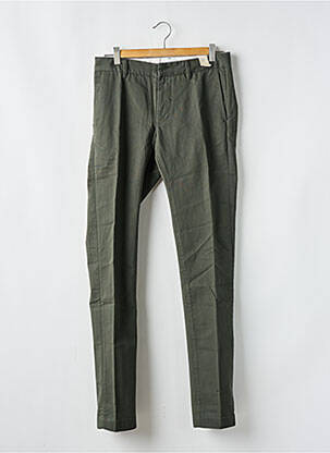 Pantalon slim tissage popeline taille normale vert CLOSED homme