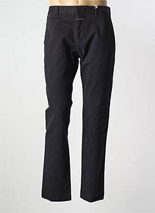 Pantalon chino fermeture zippée sous rabat avec crochet taille normale noir CLOSED homme