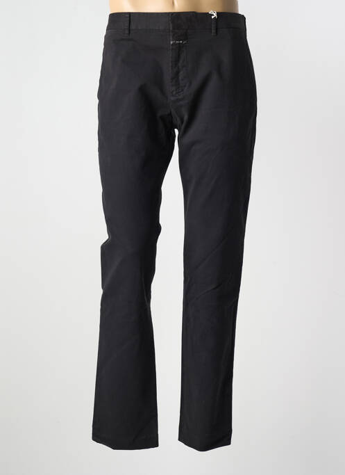 Pantalon chino fermeture zippée sous rabat avec crochet taille normale noir CLOSED homme