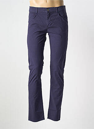 Pantalon slim tissage popeline taille normale bleu TRUSSARDI JEANS homme