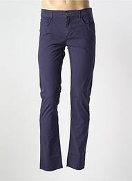 Pantalon slim tissage popeline taille normale bleu TRUSSARDI JEANS homme