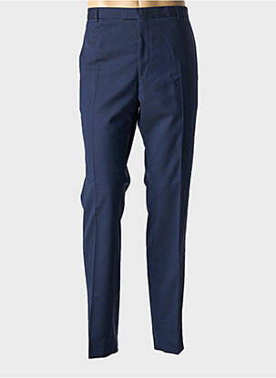 Pantalon chino fermeture zippée sous rabat avec crochet taille normale bleu STRELLSON homme