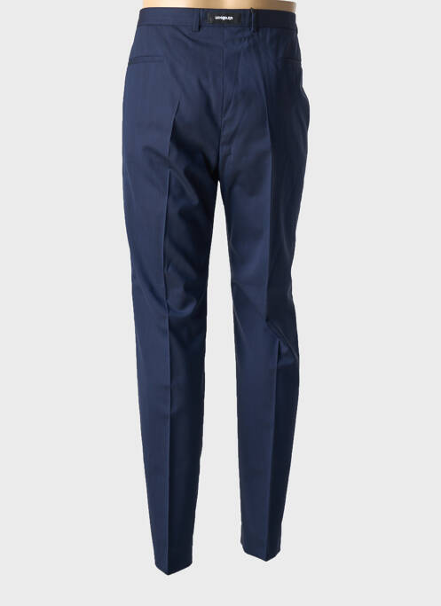 Pantalon chino fermeture zippée sous rabat avec crochet taille normale bleu STRELLSON homme
