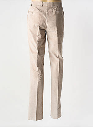 Pantalon chino fermeture zippée sous rabat avec crochet taille normale marron BERNARD ZINS homme