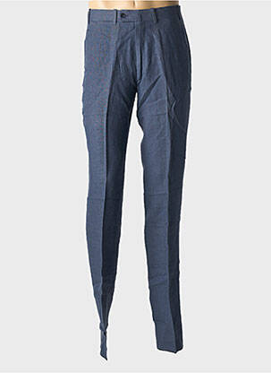 Pantalon slim taille à pinces taille normale bleu BERNARD ZINS homme