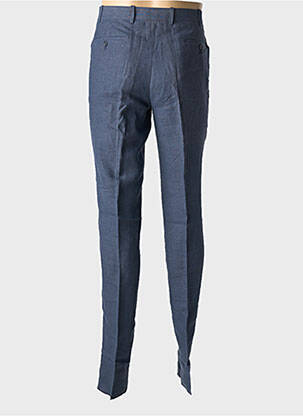 Pantalon slim taille à pinces taille normale bleu BERNARD ZINS homme