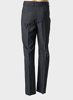 Pantalon droit fermeture zippée sous rabat avec crochet taille normale gris BERNARD ZINS homme